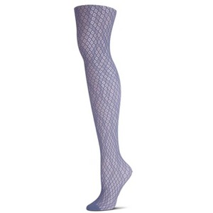 Memoi Women's Checkered Diamonds Nylon Net Tights - 1 of 3