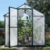 6x10 FT Greenhouse for Outdoors, Polycarbonate Greenhouse with Quick Setup Structure and Roof Vent - 4 of 4