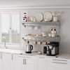 Whizmax Metal Storage Rack with Backplash for Kitchen,12" x 24" Stainless Steel Wall Mount Shelf with 5 Hooks - 4 of 4