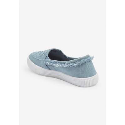 Женские кроссовки Comfortview The Analia Slip-On Sneaker - 8 1/2 W, Light Denim (Wide Widths Available) — фото 3