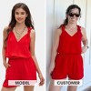 EXLURA Womens Summer 2 Piece Sets Sleeveless V Neck Knotted Tank Tops Shorts Matching Sets Vacation Cruise Beach Outfits 2025 - 2 of 4