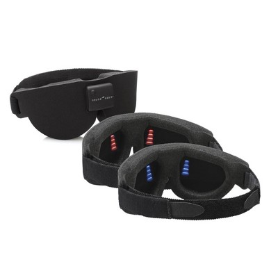 Sound Oasis® GLO to SLEEP ADVANCED Sleep Mask - Pulsing Red/Blue Light, Adjustable Brightness & Timer, Hypoallergenic Foam