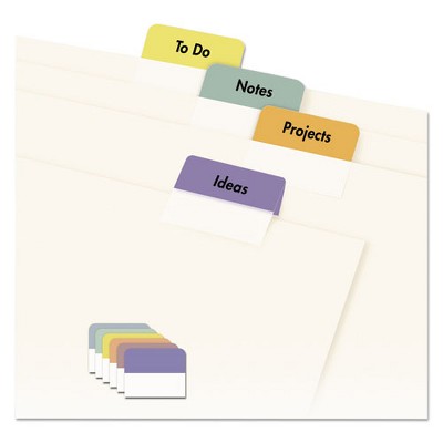 Avery Assorted Colors Printable Plastic Self-Adhesive Tabs, 80-Pack