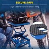 Syemin Lift Jacks Heavy Duty 300 lbs Scissor Jack Lift Foot Step Wheels for Small Dirt Bikes Everyday and Industrial, Blue, 17.8"*17.3"*15" - 2 of 4