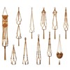 Aoibox 12-Pack Macrame Plant Hangers with Hooks, Handmade Boho Hanging Baskets for Indoor Outdoor Plants, Flower Pot Holders - 2 of 4