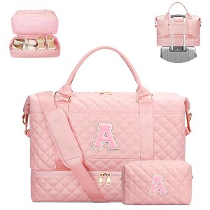Christmas Gifts for Women Girls Initial Travel Duffle Bag Quilted Week - 1 of 4