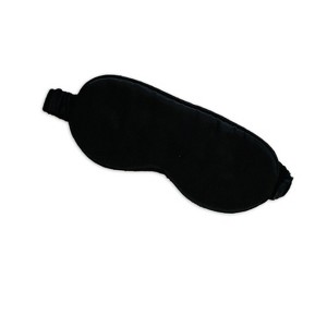 100% Silk Mulberry Silk Eye Mask - Black - 1 of 3