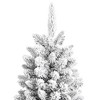 vidaXL 70.9" Artificial Christmas Tree with Flocked Snow, PVC/PE & Steel Construction - 3 of 4