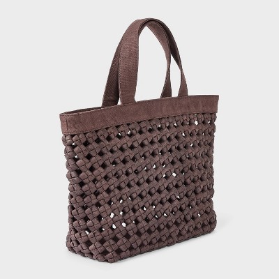 Universal Thread Waxed Cotton Woven Cord Tote Bag - Universal Thread™ Brown — фото 2