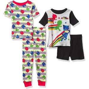 PJ Masks Toddler Boys' 4-Piece Short Sleeve Cotton Pajama Sets, Size 2T - 1 of 4
