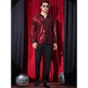 Lars Amadeus Men's Sequin Button Down Long Sleeves Disco Metallic Shiny Shirts - 2 of 4