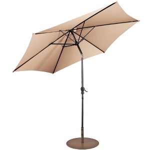 Costway 10ft Patio Umbrella Outdoor W/ 59 LBS Heavy-Duty Round Umbrella Stand - 1 of 4