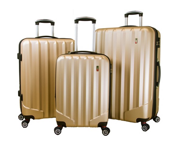 Villagio Radiance 3pc Hardside Spinner Luggage Set - Champagne