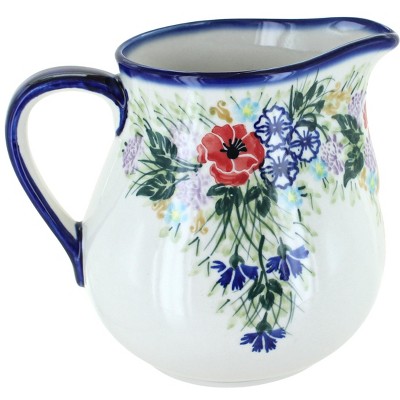 Blue Rose Polish Pottery Summer Garden Pitcher : Target