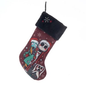 Kurt Adler Officially Licensed Disney Christmas Stocking with Embroidered Plush Cuff, The Nightmare Before Christmas, 19" - 1 of 1
