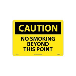 National Marker Caution Signs; No Smoking Beyond This Point 10X14 Rigid Plastic C51RB - 1 of 1