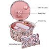 Singer LG Round Sew Basket Leopard Rosette Print with Matching Zipper Pouch and Sew Kit - 2 of 4