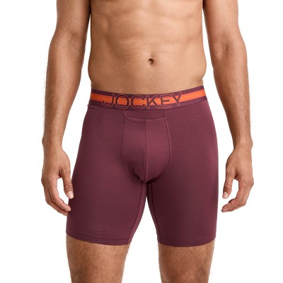 Jockey Sport Men's Stability Pouch Microfiber 9" Long Leg Boxer Brief