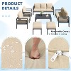 COWLOWN 7 Piece Beige Modern Aluminum Outdoor Patio Furniture Set with Coffee Table and Cushions for Balcony, Porch, Yard and Lawn - 4 of 4