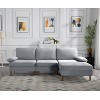 MAYEERTY 102" Convertible Sectional Sofa Solid Wood & Iron Frame, Removable Washable Covers, Anti-Slip Feet, 3 Colors - 3 of 4