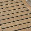 54" Modern Industrial Ottoman Bench with Slatted Acacia Wood Top and Sturdy Metal Frame for Outdoor Seating -3irtyhousy - 3 of 4