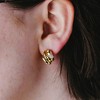 Pavilion Gift Company - Crystal Golden Shadow Galactic - Gold Plated Austrian Element Stud Earrings - Earrings - 2 of 4