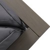 2pc Brava Outdoor Acacia Wood Left Arm Loveseat & Coffee Table with Cushion Gray/Dark Gray - Christopher Knight Home - 2 of 4