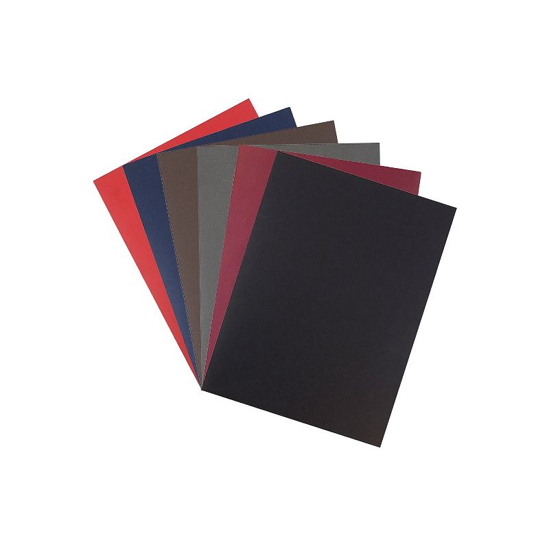 JAM Paper Two-Pocket Textured Linen Business Folders Assorted Colors 386LASSRT, 2 of 6