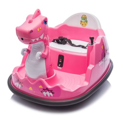 Whisen Kids Ride Bumper Car, Dinosaur Shape & Element Design, 360 Degree Rotation, Large Size Seat Design, Gift for Kids 2-5
