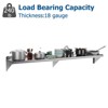 Stainless Steel Shelf, Commercial Shelving, Wall Pot Rack, Metal Shelves, for Restaurant, Kitchen - 3 of 4