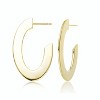 Guili Classic Shine 14K Gold Plated Open Hoop Earrings, a Minimalist Yet Timeless Fashion Essential for a Bold, Chic, and Sophisticated Statement - 2 of 4