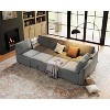 Modular Sectional Sleeper Sofa & Storage Seats Reversible Sofa with Chenille Fabric 9 Seater Sectional Sofa, Convertible Sectional Couches - 3 of 4