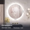 Keonjinn Smart LED Bathroom Vanity Wall Mirror, 3 Color Temperatures Dimmable, Frontlit & Backlit, Dimmable, Acrylic Edge, Anti Fog, Radar Sensor - 3 of 4
