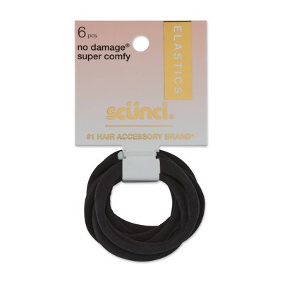 All Black Gentle No-crease Elastic Hair Ties at