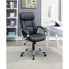 Simple Relax Adjustable Height Office Chair with Padded Armrests, Black - 2 of 4