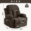 Dronkon Swivel Rocker Recliner Massage heated sofa with USB and 2 cup holders in side pockets - 3 of 4
