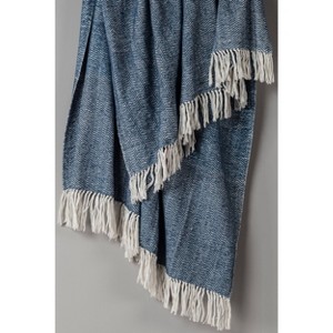 50"x60" Herringbone Throw Blanket - Rizzy Home - 1 of 3