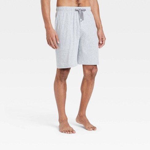 Men's Soft Solid Elastic Waistband Sleep Lounge Pajama Shorts (2
