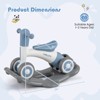 Costway 3 in 1 Rocking Horse with Detachable Balance Board and Height Adjustable Seat Grey&Blue/Pink/Navy&Yellow - 3 of 4