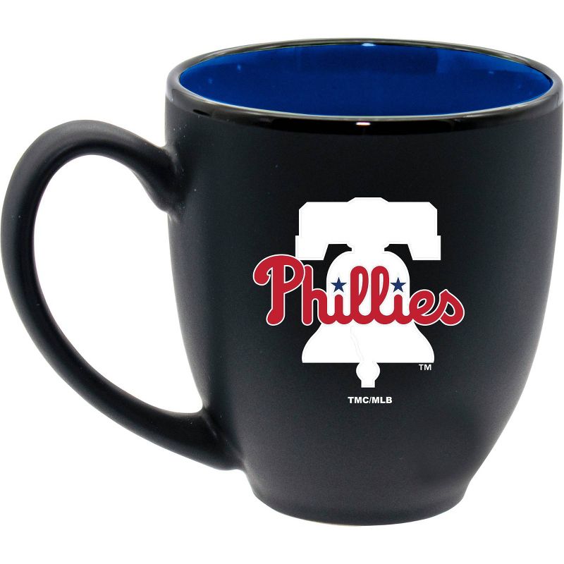 MLB Philadelphia Phillies 15oz Inner Color Black Coffee Mug, 1 of 4