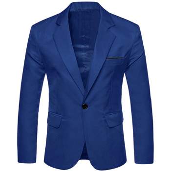 Lars Amadeus Men's Bussiness Casual Sport Slim Fit One Button Dress Blazer