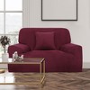 PiccoCasa Velvet Plush Stretch Sofa Slipcovers with Cushion Cover 2 Pcs - 2 of 3