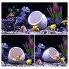 Unique Bargains Ceramic Aquarium Hideaway Rock Cave Fish Tank Decoration White 4"x3.7" - 4 of 4