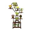 INFURNIC Planter Stands and Holders Heart Shape Indoor Plant Stand with Grow Light and Storage Rack for Home Patio, Brown, 28.3"*10.2"*62" - 2 of 4