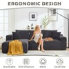 ChicFurnit L-Shaped Modular Sectional Sofa Couch Left Chaise Memory Foam Cloud Couch Oversized Couches for Living Room, Beige, 14.96"*15.75"*46.85" - 2 of 4
