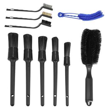 MVEQRRN 6pcs Car Detailing Brush Set-2pcs Boars Hair Car Detailing  Brushes,2pcs Ultra Soft No Scratch Detailing Brush for Air Vent,Leather  Seat 2pcs