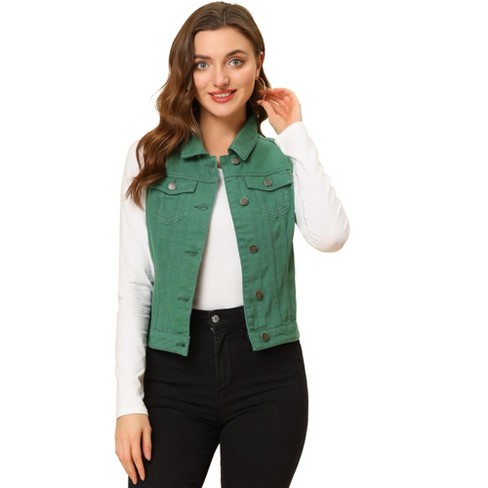 Green 2025 denim vest