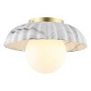 Grima 12" Flush Mount - FLU4089 - White Marble/Gold - Safavieh - 4 of 4