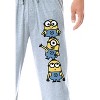 Despicable Me Mens' Minions Chibi Character Soft Sleep Pajama Pants Grey - 2 of 3