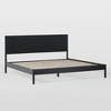 Saracina Home King Reeded Headboard Bed Black: Pine Frame, Platform Design, No Box Spring Required - 3 of 4